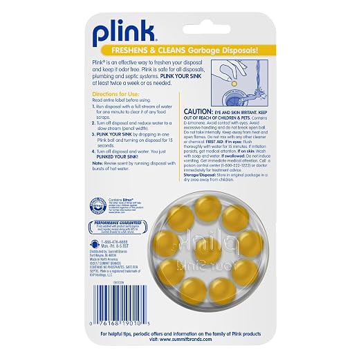 Plink PLM01B Garbage Disposal Freshener and Cleaner 4-Pack with Plink PDF01B Fizzy Drain Freshener and Cleaner Tabs