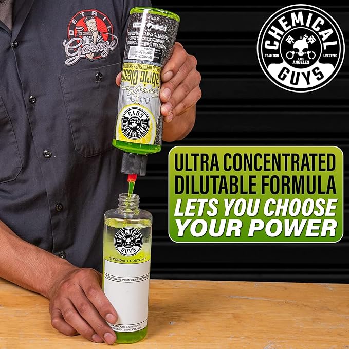 Chemical Guys, Foaming Citrus Fabric & Carpet Cleaner, Seats & Mats, 32 oz | High-foam cleaner lifts coffee, soda and food stains and odors from seats, carpet and floor mats, citrus scent