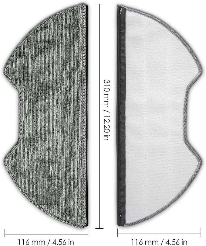 (4 Pack) UR2650WS Replacement Mop Pads Compatible with Shark Matrix Plus 2-in-1 Robot Vacuum Cleaner, Washable Mop Cloths, Mop Pad Refill Accessories kit, Mopping Pads
