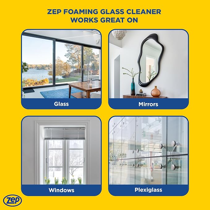 Zep Foaming Glass Cleaner - 19 oz (Case of 12)