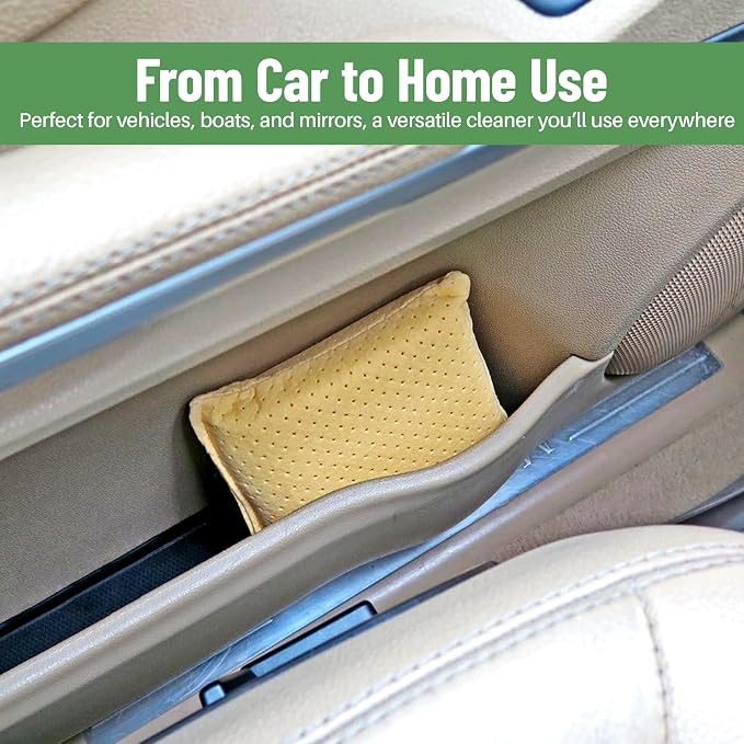 Evelots 2-Pack Windshield Cleaner Inside Car Window Cleaning Tools, Yellow | Two yellow tools help clean interior car windows and hard-to-reach windshield glass without stretching across the dashboard.