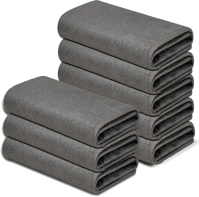 KTT Microfiber Cleaning Cloth, 12" x 16", 8 Pack | Reusable Microfiber Cleaning Cloth, Lint Free, For Home, Window, Mirror Glass and Cars