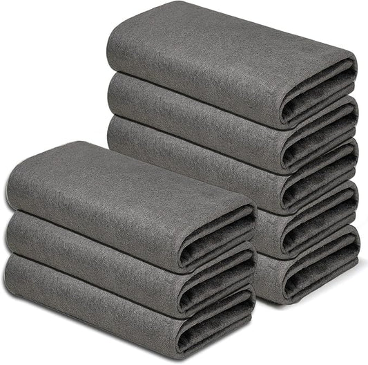 KTT Microfiber Cleaning Cloth, 12" x 16", 8 Pack | Reusable Microfiber Cleaning Cloth, Lint Free, For Home, Window, Mirror Glass and Cars
