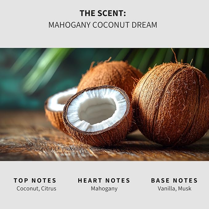 Lapew Mahogany Coconut Scented Mop Soap - Luxury Floor Cleaner Concentrate for Mopping Tile, Laminate, Vinyl & Hardwood | Streak-Free, Low-Foam | 36 oz