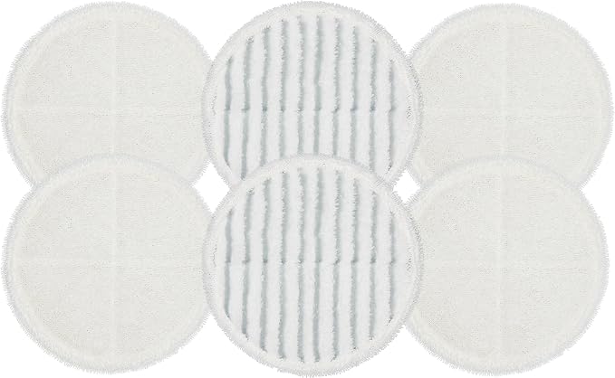 2124 Replacement Pads, Compatible with Bissell Spin-Wave Hard Floor Cleaner Powered Rotating Mop 2039 Series, 2307, 2315A, Part # 2124 (6 - Pack (4 Soft Pads + 2 Scrubby Pads))