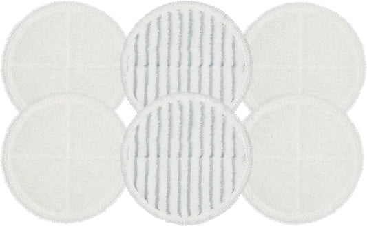 2124 Replacement Pads, Compatible with Bissell Spin-Wave Hard Floor Cleaner Powered Rotating Mop 2039 Series, 2307, 2315A, Part # 2124 (6 - Pack (4 Soft Pads + 2 Scrubby Pads))