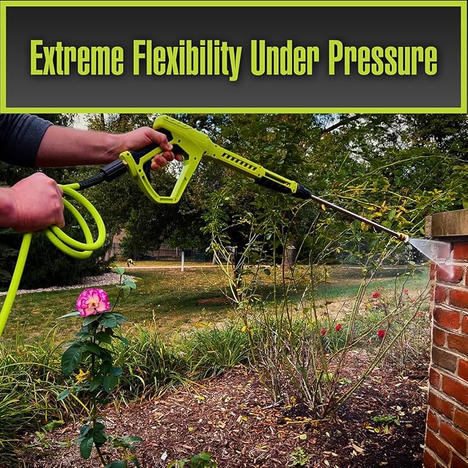 Flexzilla Pressure Washer Replacement Hose, 5/16 in. x 25 ft., 4000 PSI, M22 Fittings, No-Kink, Lightweight, ZillaGreen