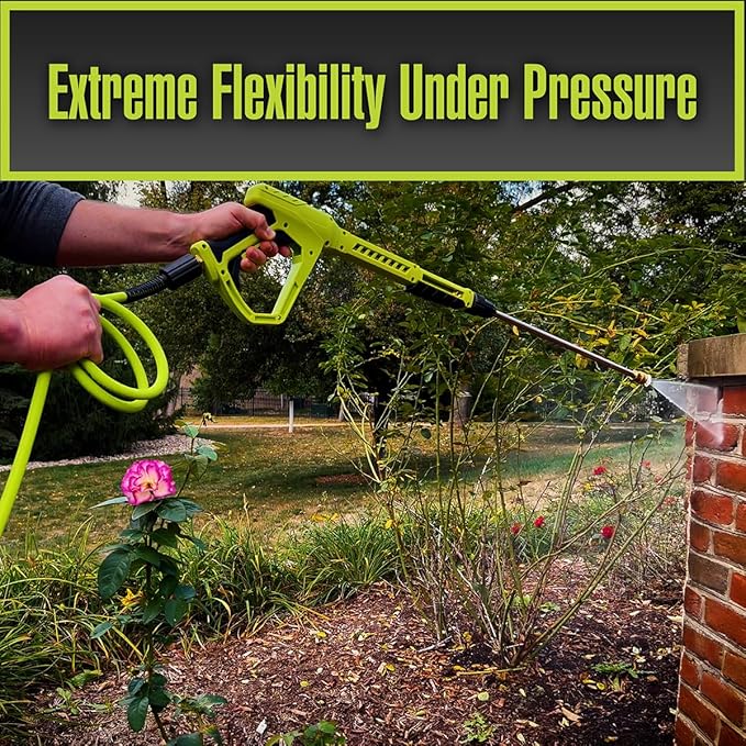 Flexzilla Pressure Washer Replacement Hose, 5/16 in. x 50 ft., 3100 PSI, M22 Fittings, No-Kink, Lightweight, ZillaGreen