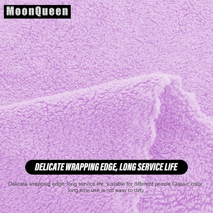 MOONQUEEN Ultra Soft Premium Washcloths Set - 12 x 12 inches - 24 Pack - Quick Drying - Highly Absorbent Coral Velvet Bathroom Wash Clothes - Use as Bath, Spa, Facial, Fingertip Towel (Purple)