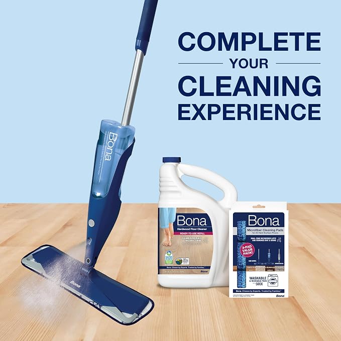 Bona Hardwood Floor Cleaner Refill - 96 fl oz - Unscented | Refill Spray Mops and Spray Bottles - Residue-Free Floor Cleaning Solution for Wood Floors