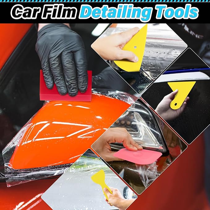 DIYSELF 55 Pcs Car Window Tint Kit, Tint Tools for Car Wrap | Window Film Installation Kit, Car Window Tint Tools, Water Blades Squeegee for Vinyl, Vehicle Glass Protective Tinting Tools