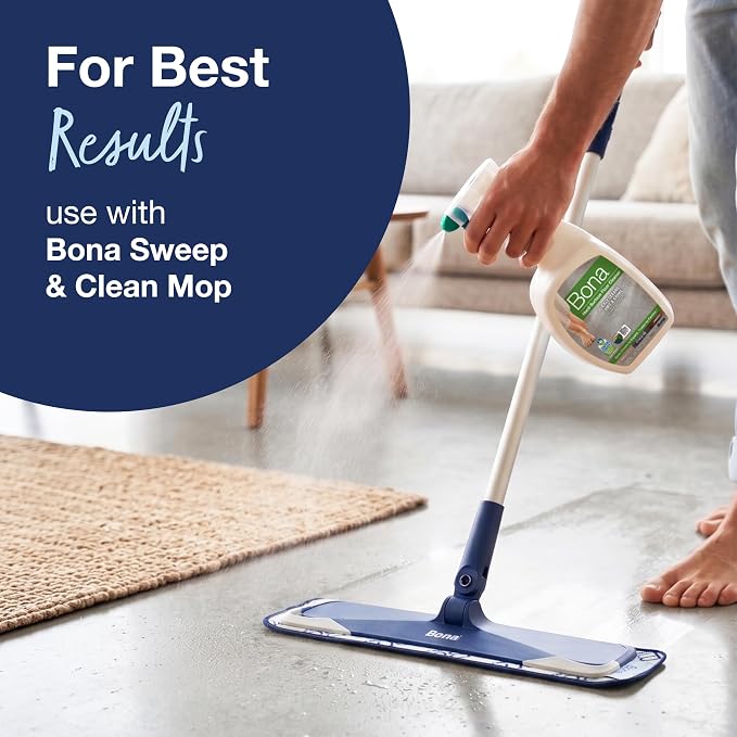 Bona Multi-Surface Floor Cleaner Spray - 32 fl oz - Unscented - Refillable | Residue-Free Floor Cleaning Solution for Stone, Tile, Laminate, and Vinyl Floors