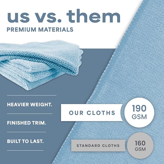 S&T INC. 150 Pack of Microfiber Cleaning Cloth, Bulk Microfiber Towel for Home, Reusable and Lint Free Cloth Towels for Car