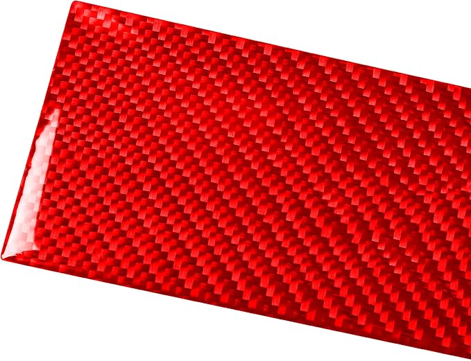 Red Real Carbon Fiber Trim for Ford Mustang Accessories | for GT Shelby 2005 2006 2007 2008 2009 Co-Pilot Central Console Instrument Cover Strip Interior Thick Overlay Decal