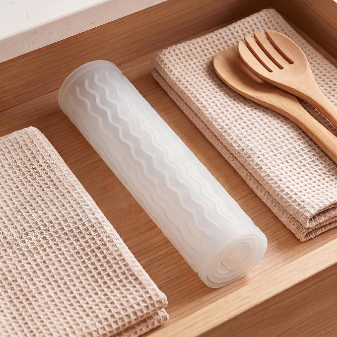 MicoYang Silicone Dish Drying Mat for Multiple Usage,Easy clean,Eco-friendly,Heat-resistant Silicone Mat for Kitchen Counter or Sink,Refrigerator or Drawer liner Translucent M 12 inches x 12 inches