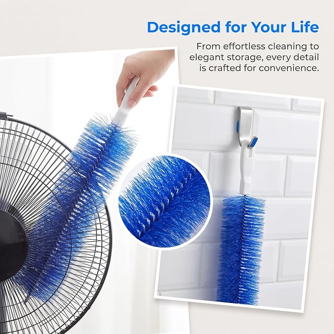 Bendable Microfiber Head, 2026 Fan Cleaner Brush Reusable Dust Remover Washable ldeal for Electric Fans Air Conditioning, Home Car Vents, Curtain (Mixed 4 pcs)