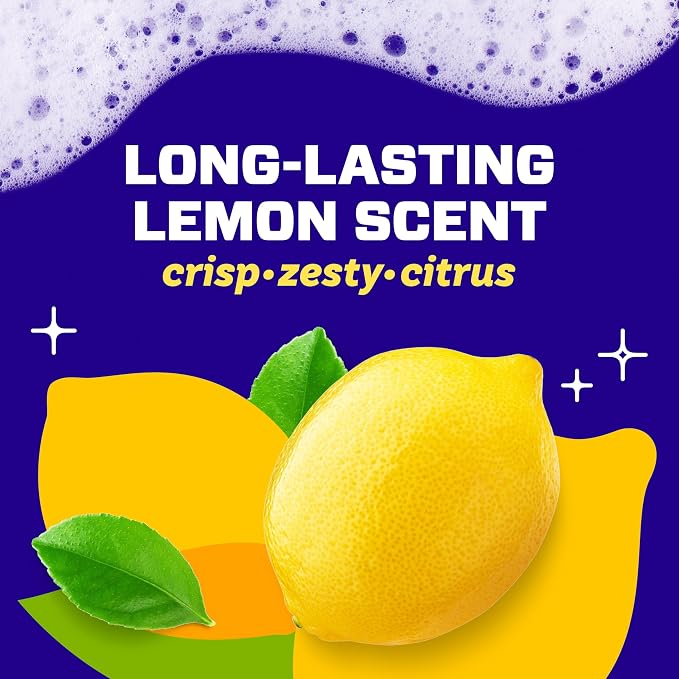 Mr. Clean Magic Eraser Sponge, Bathroom Cleaner, Shower Cleaner, Tub Cleaner, Soap Scum Remover, Bathroom Cleaning Supplies, Dawn Cleaning Power with Lemon Scent, 2 in 1 Bath, 5ct (Pack of 4)