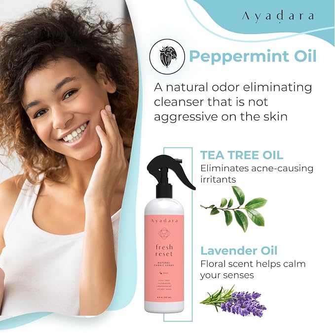 Ayadara Natural Fabric Spray, Lavender Room Spray Air Freshener, Odor Eliminator Mist, Aromatherapy Home Fragrance, Lavender Linen Spray for Bedding, Pillow, Sheet, Blanket and Clothing, 2000+ Sprays