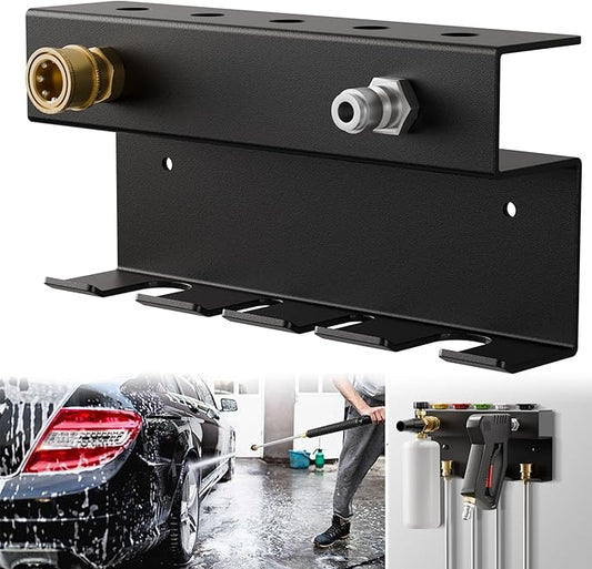 Foam Cannon Wall Mount and Pressure Washer Gun Holder Organizer