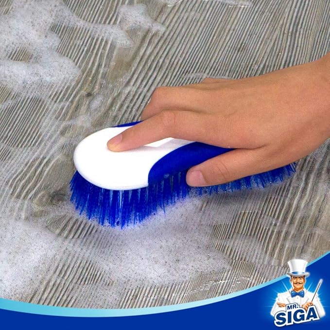 MR.SIGA Multi Purpose Heavy Duty Scrub Brush - Pack of 2 | Strong bristles with effective scrubbing power, ideal for kitchen, bathroom, shower and everyday household cleaning.