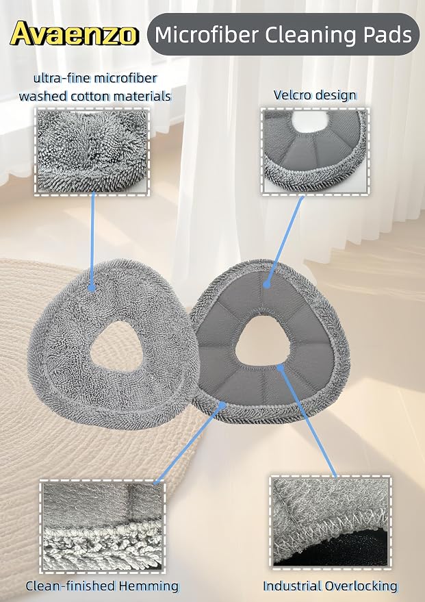 8 Pack Replacement Mop Pads Compatible with Narwal Freo X Z Ultra Z10 Freo Pro J3 J4 YJCC012 YJCC015 Microfiber Resuable Mop Cloth Robot Vacuum Cleaner Accessories, White and Grey