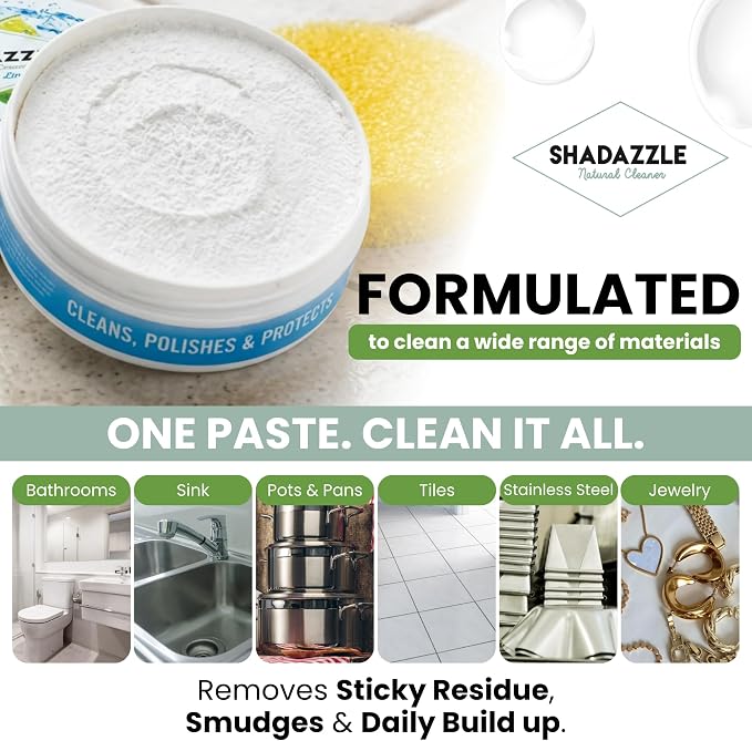 Shadazzle Natural All Purpose Cleaner and Polish – Eco friendly Multi-purpose Cleaning Product (10.58 Ounce (Pack of 1), Mint & Lime)