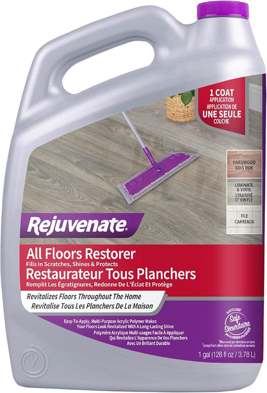 Rejuvenate All Floors Restorer Fills Scratches, Shines And Protects All Floor Types, Including Hardwood, Laminate, Vinyl And Tile, 1 Gallon
