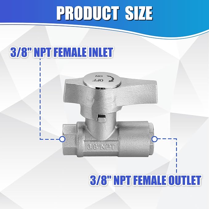 M MINGLE Ball Valve Pressure Washer, 3/8" Quick Connect Ball Valve for Power Washer Hose, 5000 PSI