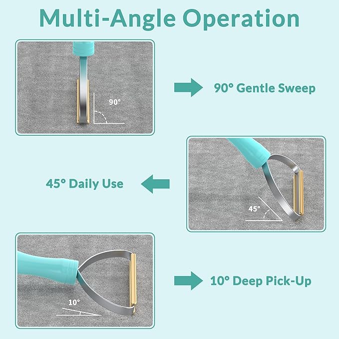 Deep Cleaner Pro Pet Hair Remover 5-Pack Bulk Set - Heavy Duty Carpet Rake & Multi-Surface Scraper for Dog & Cat Hair on Rugs, Couches, Pet Towers, Car Seats & Stairs - Reusable Travel-Size