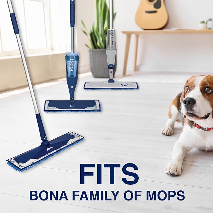 Bona Microfiber Sweeping Pad for Multi-Surface Floors - For Use With Bona Mops - Attracts, Picks Up Pet Hair, Fur, and Dander - Wood, Stone, Tile, Laminate, and Vinyl Floors