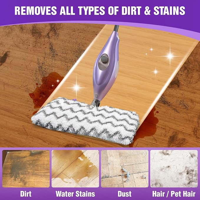 8-Pack S3501 S3601 Steam Mop Replacement Pads Compatible with Shark Steam Pocket Mops S3501 S3601 S3550 S3801 S3901 S3601D S3801CO S3901D S3455K S2902 SE450, Washable Microfiber Mop Pads Reusable
