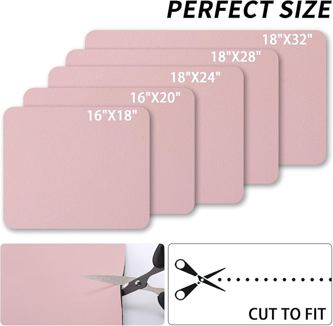 HotLive Dish Drying Mat for Kitchen Counter, Heat Resistant Drainer Mats with Non-slip Rubber Backed, Hide Stain Kitchen Super Absorbent Draining Mat, Easy to Clean Dish Rack Pad, Pink 16"x20"
