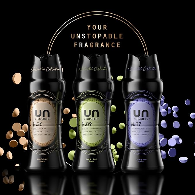 Downy Unstopables Unlimited Collection In Wash Laundry Scent Booster Beads, No. 26, Fine Fragrance, Long Lasting Fresh Scent Beads, 21.1 oz