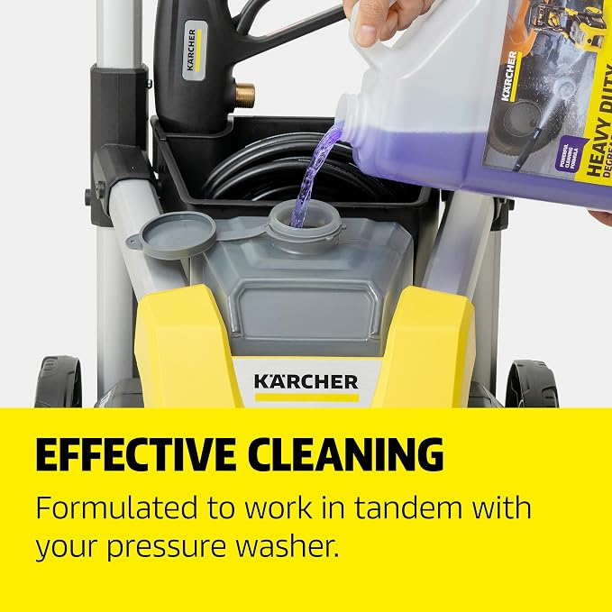 KÄRCHER Heavy Duty Cleaner, Removes Grease, Dirt, and Grime, Highly Concentrated, Makes up to 40 gal of Cleaner, Residue Free, Readily Biodegradable, For Pressure Washers