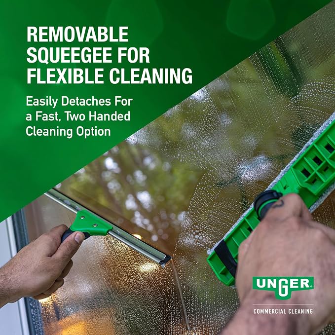 Unger VisaVersa 14-in. 2-in-1 Window Washer & Squeegee, VV350 | VV350 pro tool; microfiber pad for washing; integrated squeegee for drying; 14-in./35cm width