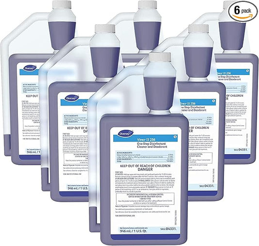 VIREX Diversey II 256 Disinfectant Cleaner AccuMix, 32 oz, 6 Pack