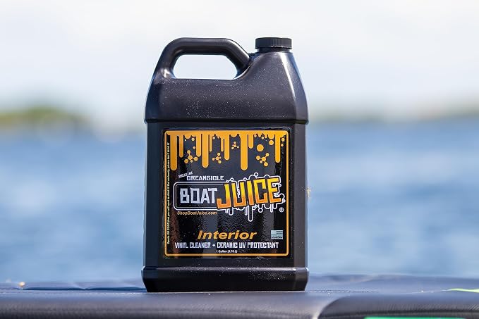 Boat Juice Interior 2-in-1 Vinyl Boat Seat Cleaner & Ceramic UV Protectant Spray | Marine Interior Detailing | Upholstery, Carpet & Plastic | Orange Creamsicle Scent | Made in USA