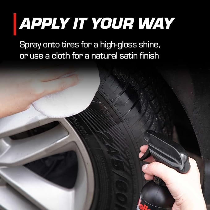 Holley Tire Shine - Tire Shine & Exterior Dressing - High-Performance Car Care, Spray On for Shine that Protects - Fast Drying Formula for Tires, Trim, and Undercarriage - 16 oz. (2 Pack)