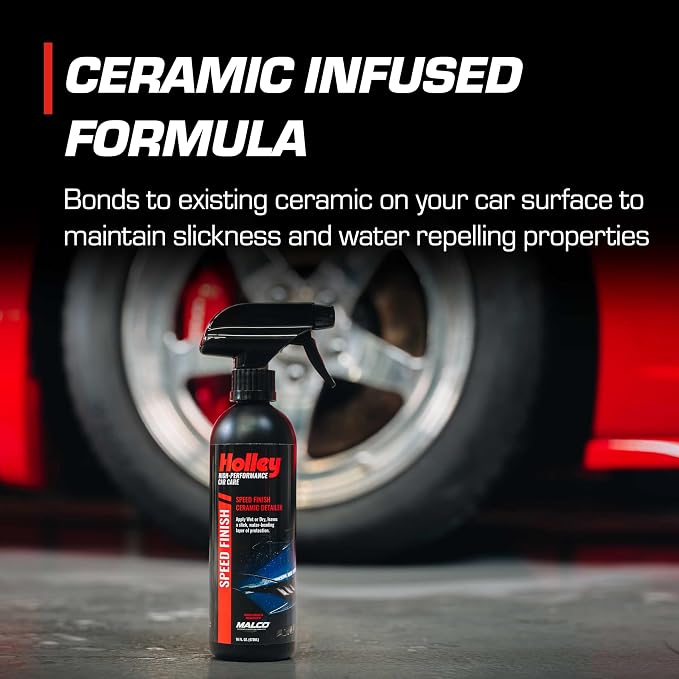 Holley Speed Finish - Ceramic Detailing Spray - High-Performance Car Care, Fast Acting, Quick Drying - Spray on Any Vehicle Surface to Repel Water and Protect Paint - 16 oz. (2 Pack)