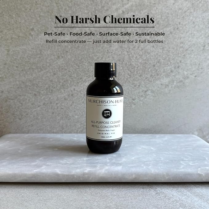 Murchison-Hume All-Purpose Cleaner Concentrate | Plant-Based, Non-Toxic Multi-Surface Spray | Natural Kitchen & Bathroom Cleaner | Safe on All Surfaces | Makes 35 Fl Oz | Original Fig Scent