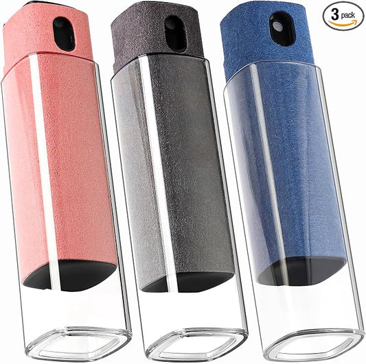 CUIUD Screen Cleaner Kit 3 Pcs, Two in One Screen Cleaner Spray and Wipe, Touchscreen Mist Cleaner Spray Bottle for Phone/Laptop/Tablet/TV/Monitor/Car Screens