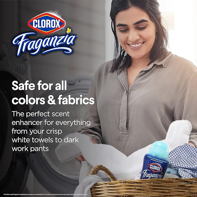 Clorox Fraganzia In-Wash Laundry Scent Booster Crystals, Ocean Scent Fragrance Beads for Clothes and Linens, Safe for All Fabrics and Colors, HE Compatible, 18 Oz (Pack of 4)