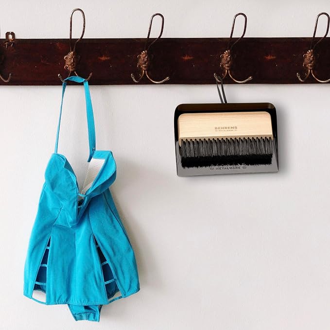 Behrens Black Galvanized Dustpan & Brush Set