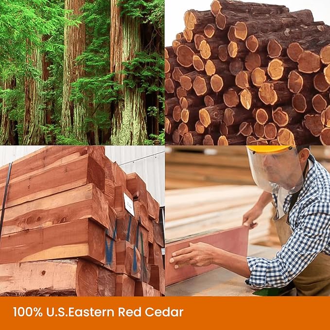 Homode Cedar Balls, Cedar Blocks for Clothes Storage, 100 Pcs Cedar Balls for Closets and Drawers, Scented Cedar Wood Chips Cedar Closet Freshener