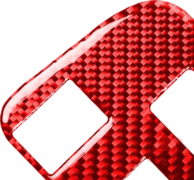 Trim Rear Air Outlet Fit for Dodge Charger/Chrysler 300 2011-2023 | Real Carbon Fiber | Accessories | Trim Rear Air Outlet Vent Surround Trim Set Stickers | Thick Overlay | Anti-scratch | Red