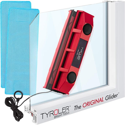 Tyroler Outside Magnetic Window Cleaner Tool, Fits Only 0.1"- 0.3" Windows | | The Glider S1 Double Sided Window Cleaner Tool Fits Windows 0.1"-0.3" | Magnet Window Cleaner Tool, Magnetic Glass Cleaners