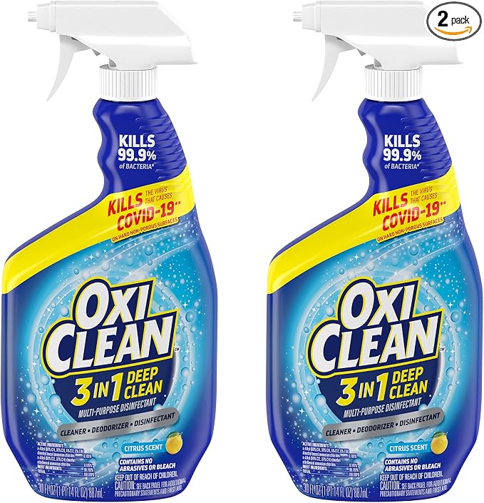 OxiClean 3-in-1 Deep Clean Multi-Purpose Disinfectant, 30 oz (Pack of 2)
