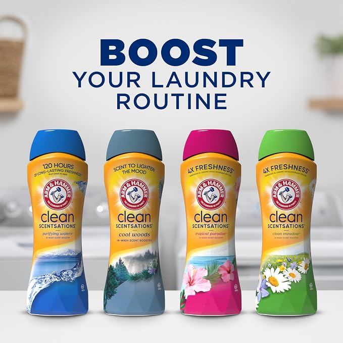 Arm & hammer In-Wash Scent Booster, Tropical Paradise, 24 oz | In-Wash Laundry Fragrance, Tropical Paradise Scent, Lasting Freshness for Clothes and Towels, Laundry Additive