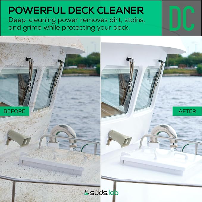 Suds Lab Marine DC Deck Surface Cleaner - Non-Skid for Boats, Effective on Fiberglass, Vinyl, Plastic, 32 oz.