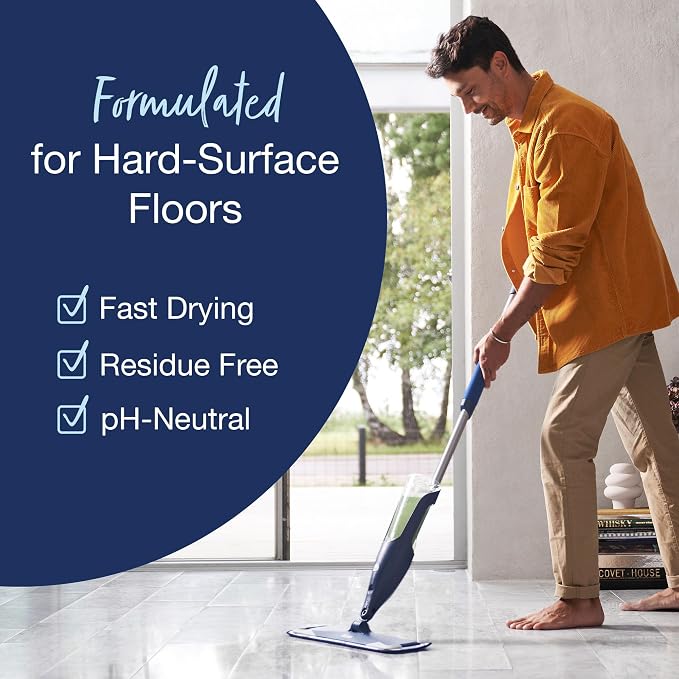 Bona Multi-Surface Floor Premium Spray Mop - Includes Multi-Surface Floor Cleaner Concentrate and Machine Washable Microfiber Cleaning Pad - For Stone, Tile, Laminate and Vinyl LVT/LVP Floors